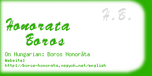 honorata boros business card